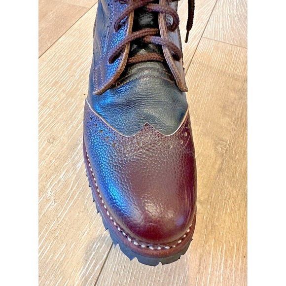 Handmade Custommade Leather Gunslinger El Gato Montes Boots Unisex Sz W8.5 / M7 - Picture 8 of 10